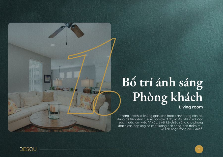 Chương bố trí ánh sáng phòng khách
