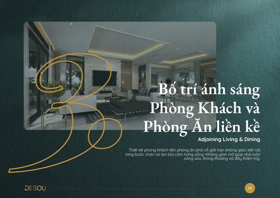 Chương phòng khách và phòng ăn liền kề
