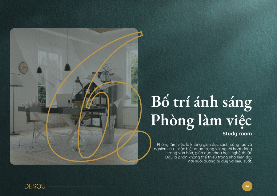 Chương bố trí ánh sáng phòng làm việc